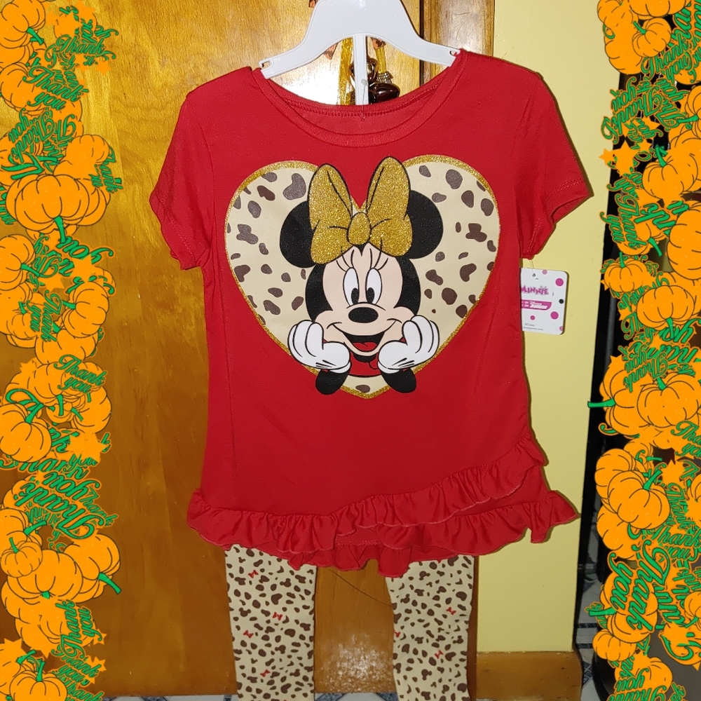 SOLD NWT Minnie Mouse 2 Piece- legging/shirt set!